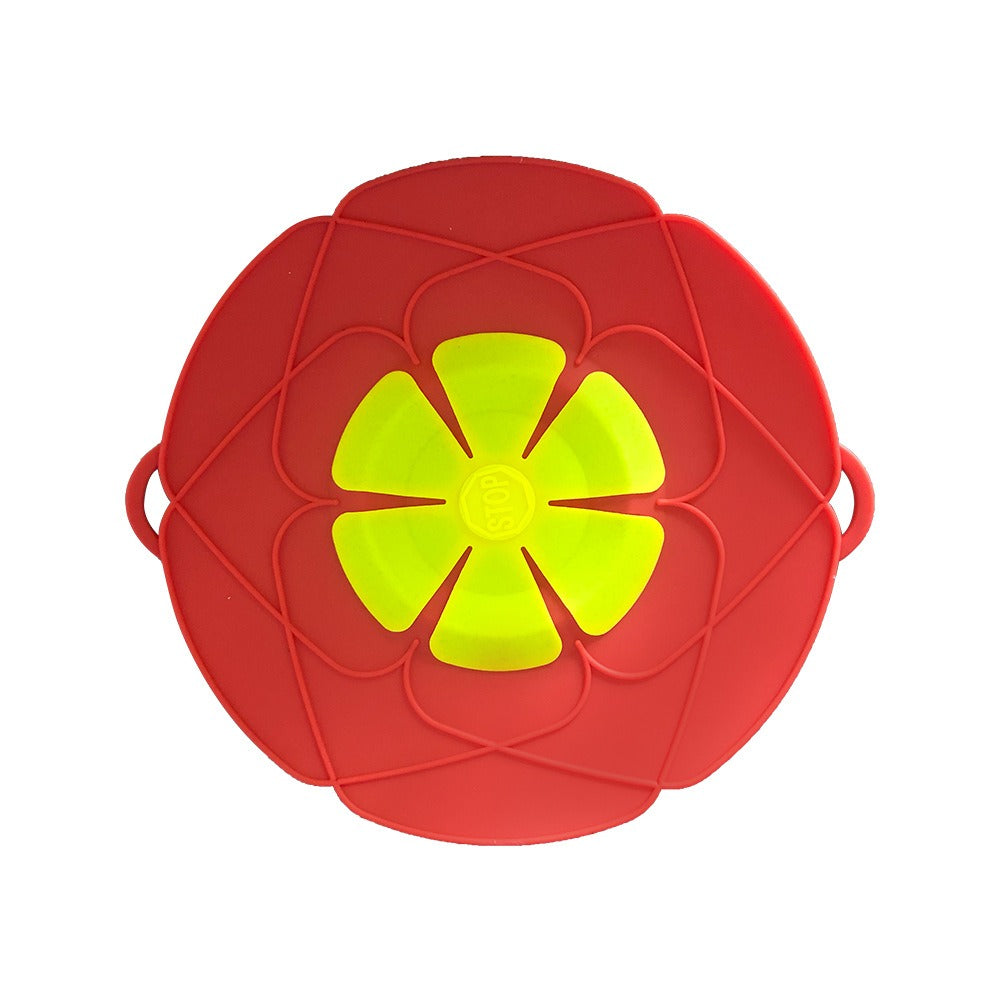 Silicone spill proof lid for household