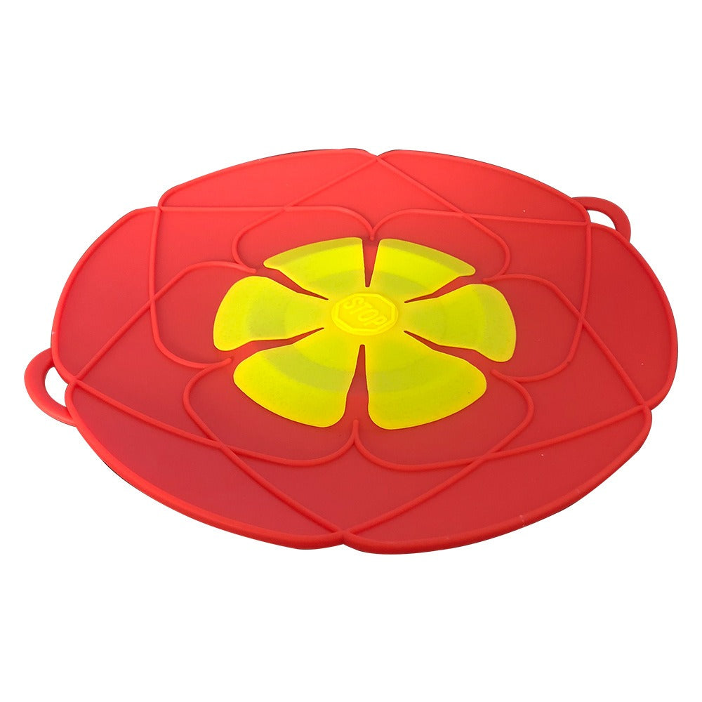 Silicone spill proof lid for household