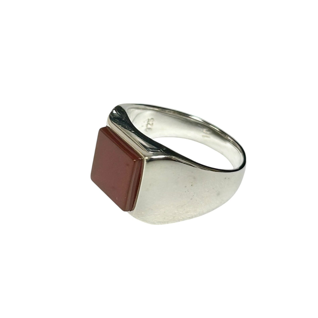 Sterling Silver Red Agate Stone Ring