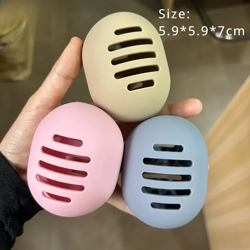 1pc Makeup Sponge Holder Shatterproof Silicone Beauty Make Up Blender Case for Travel Eco-Friendly Gift for Women Girl Wholesale