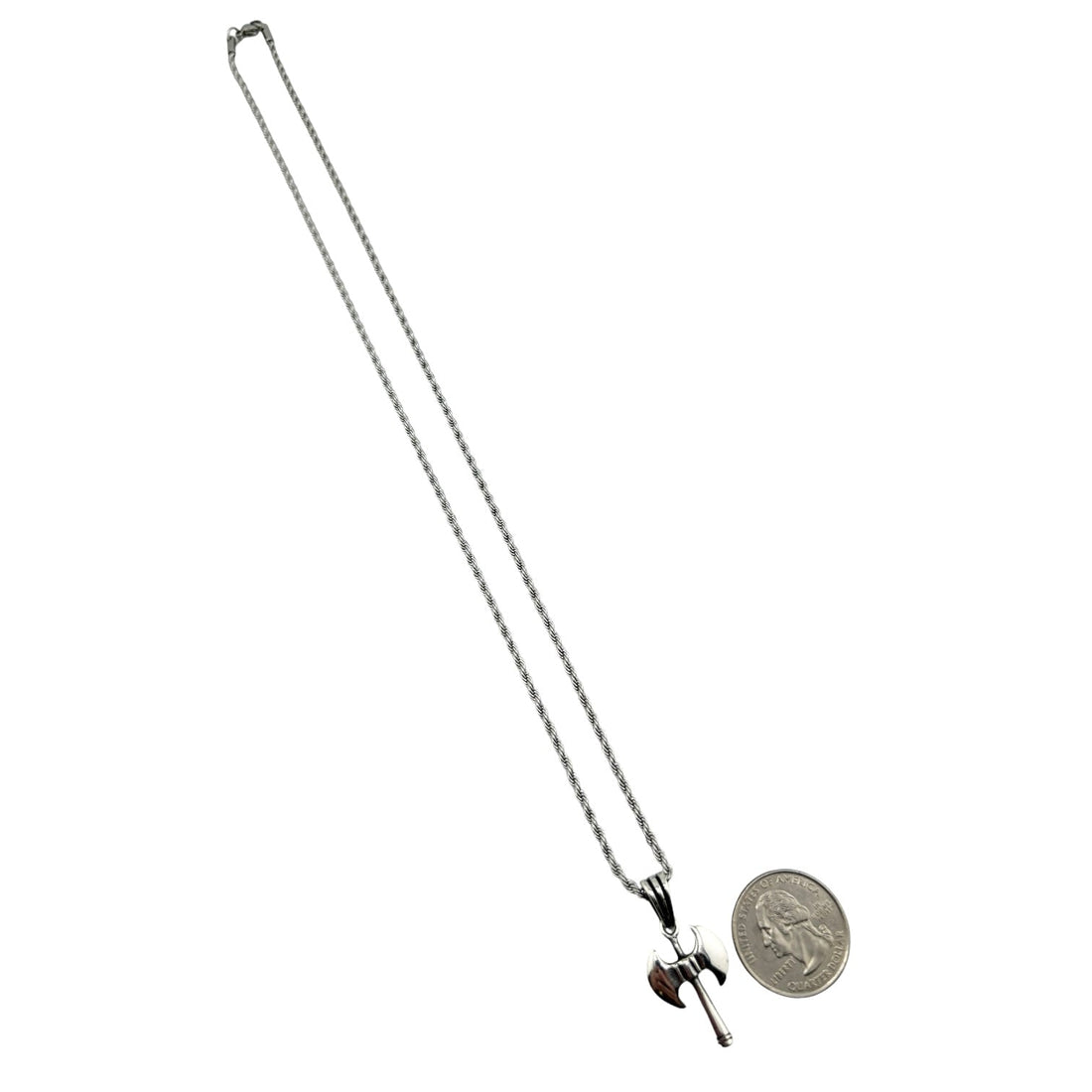 Sterling Silver Ax Mens Pendant