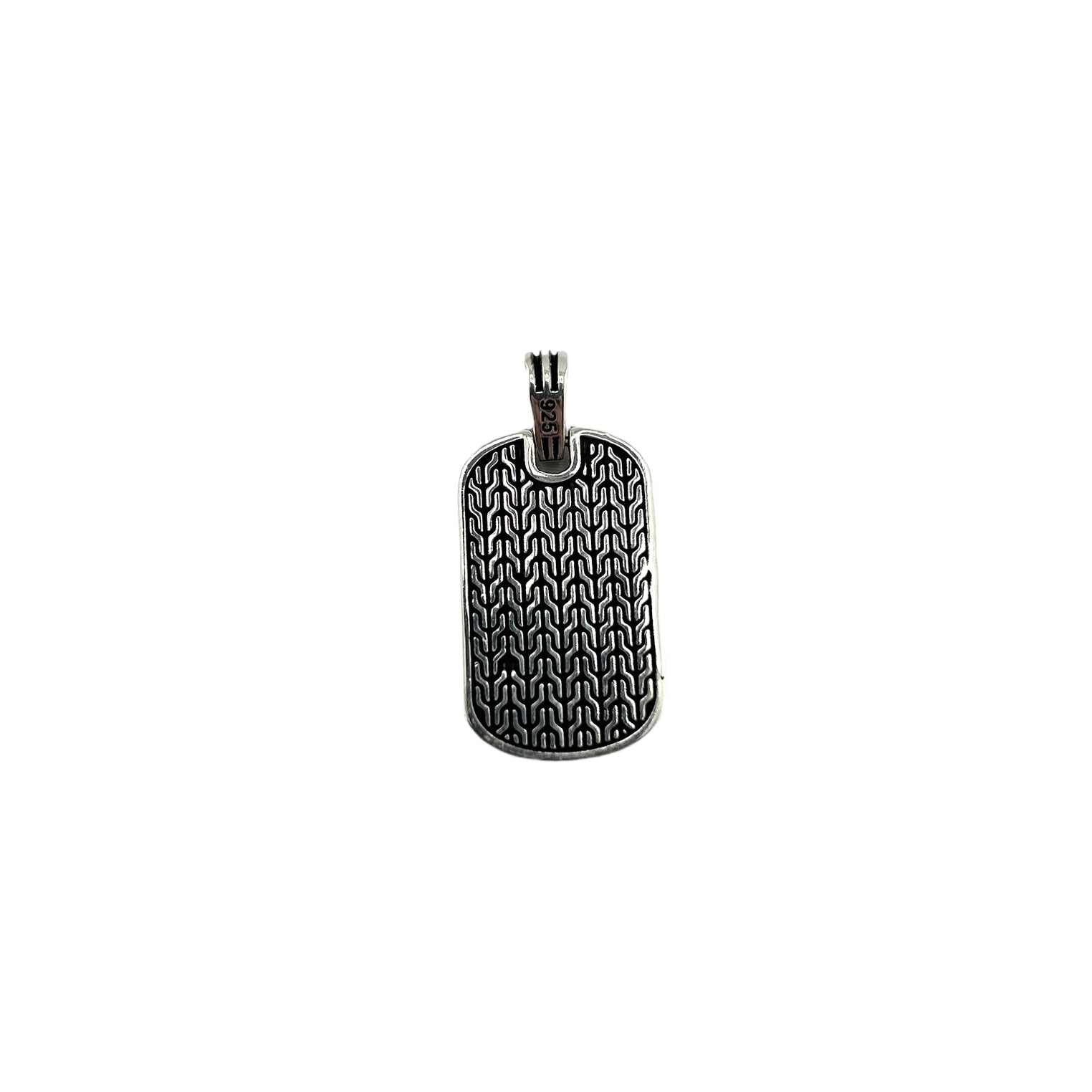 Sterling Silver Onyx Mens Pendant