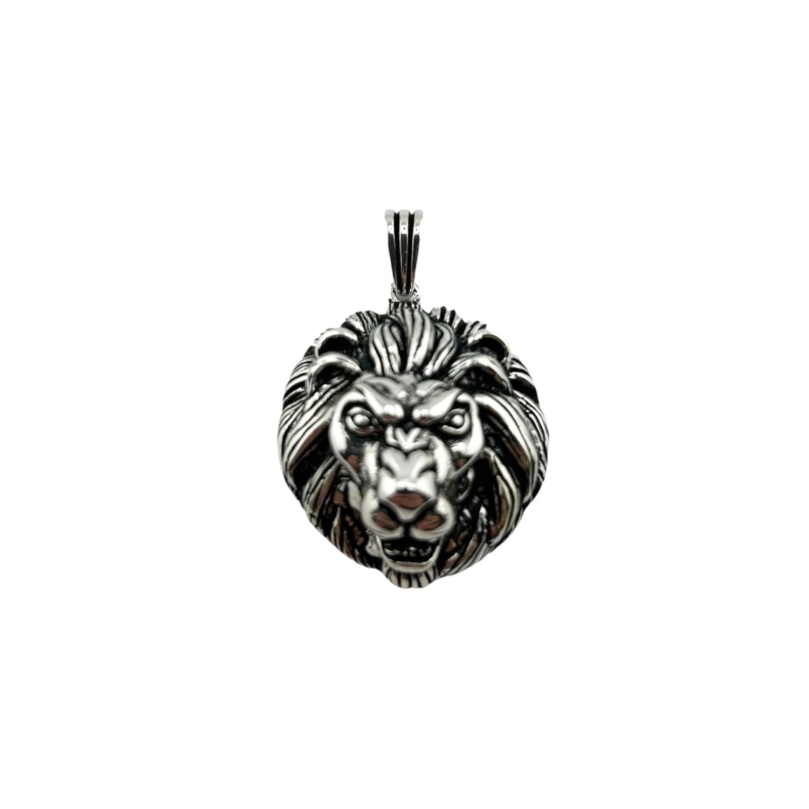 Sterling Silver Lion Mens Pendant