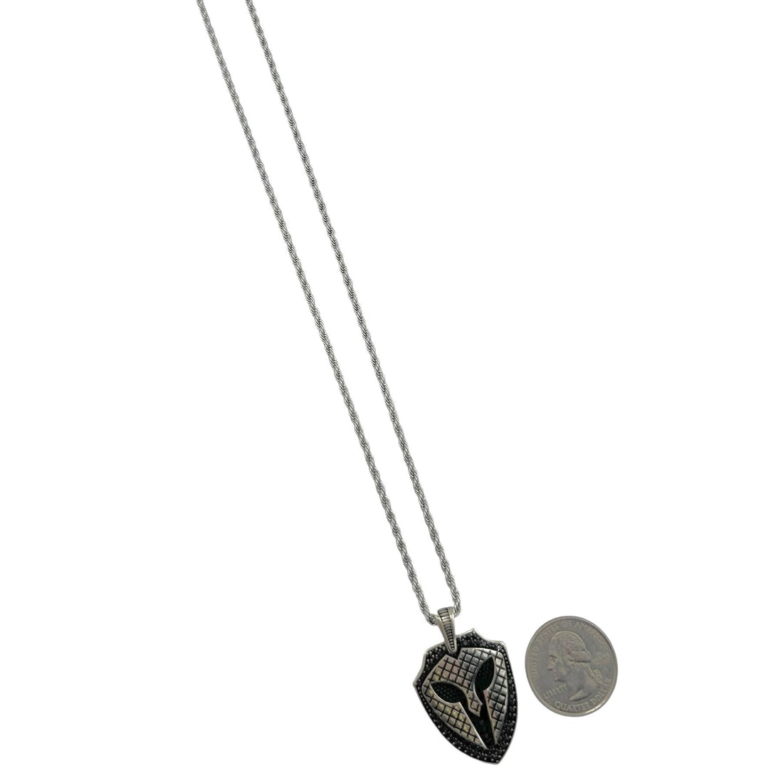 Sterling Silver Warrior Mens Pendant