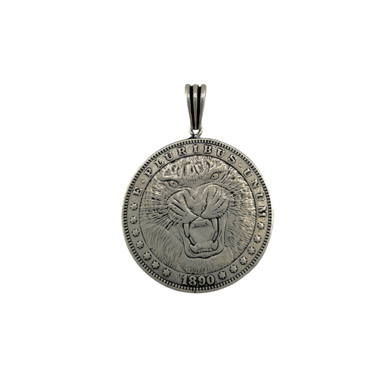 Sterling Silver Coin Mens Pendant