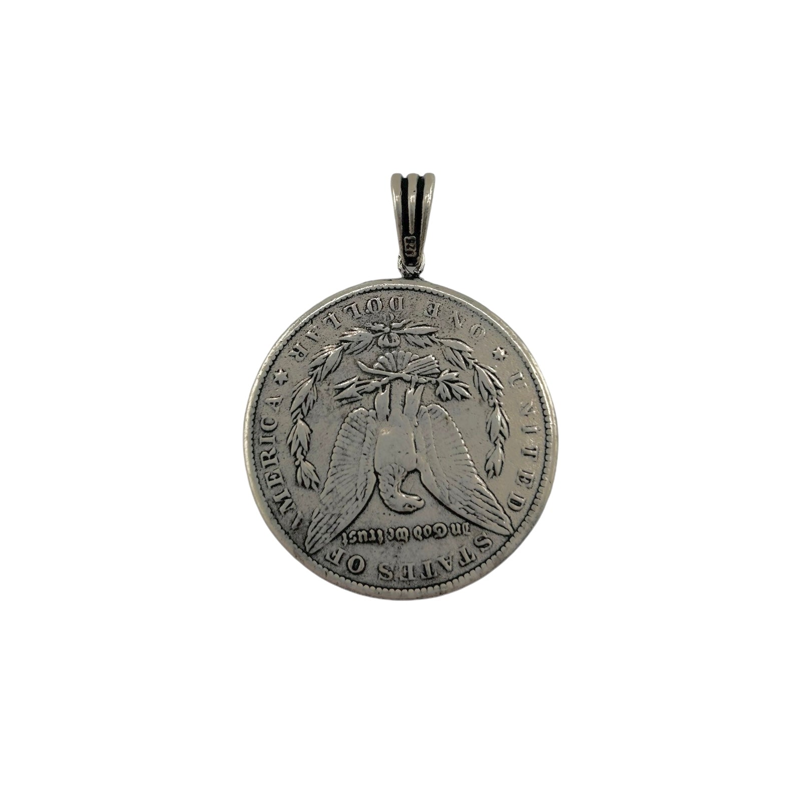 Sterling Silver Coin Mens Pendant