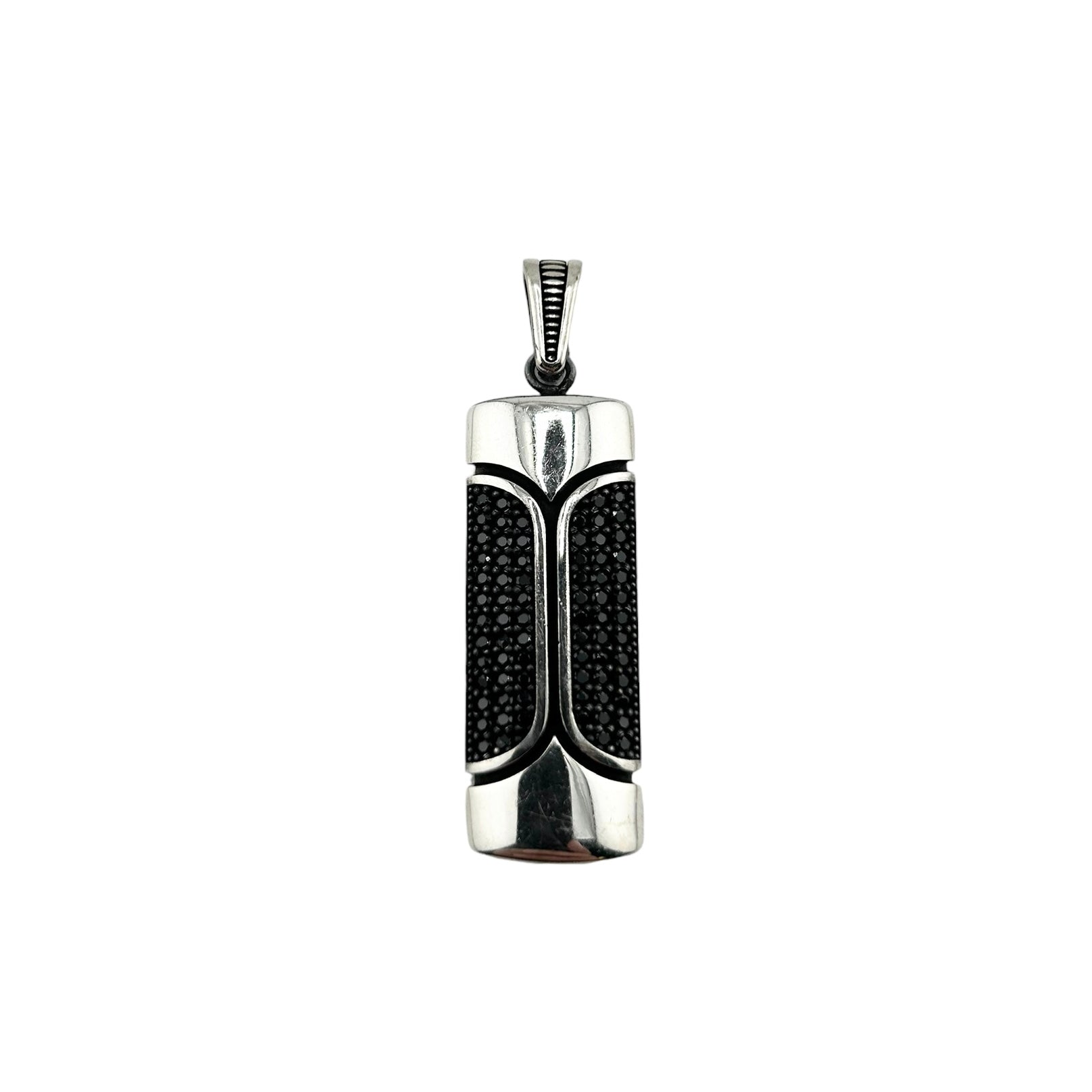 Sterling Silver CZ Mens Pendant