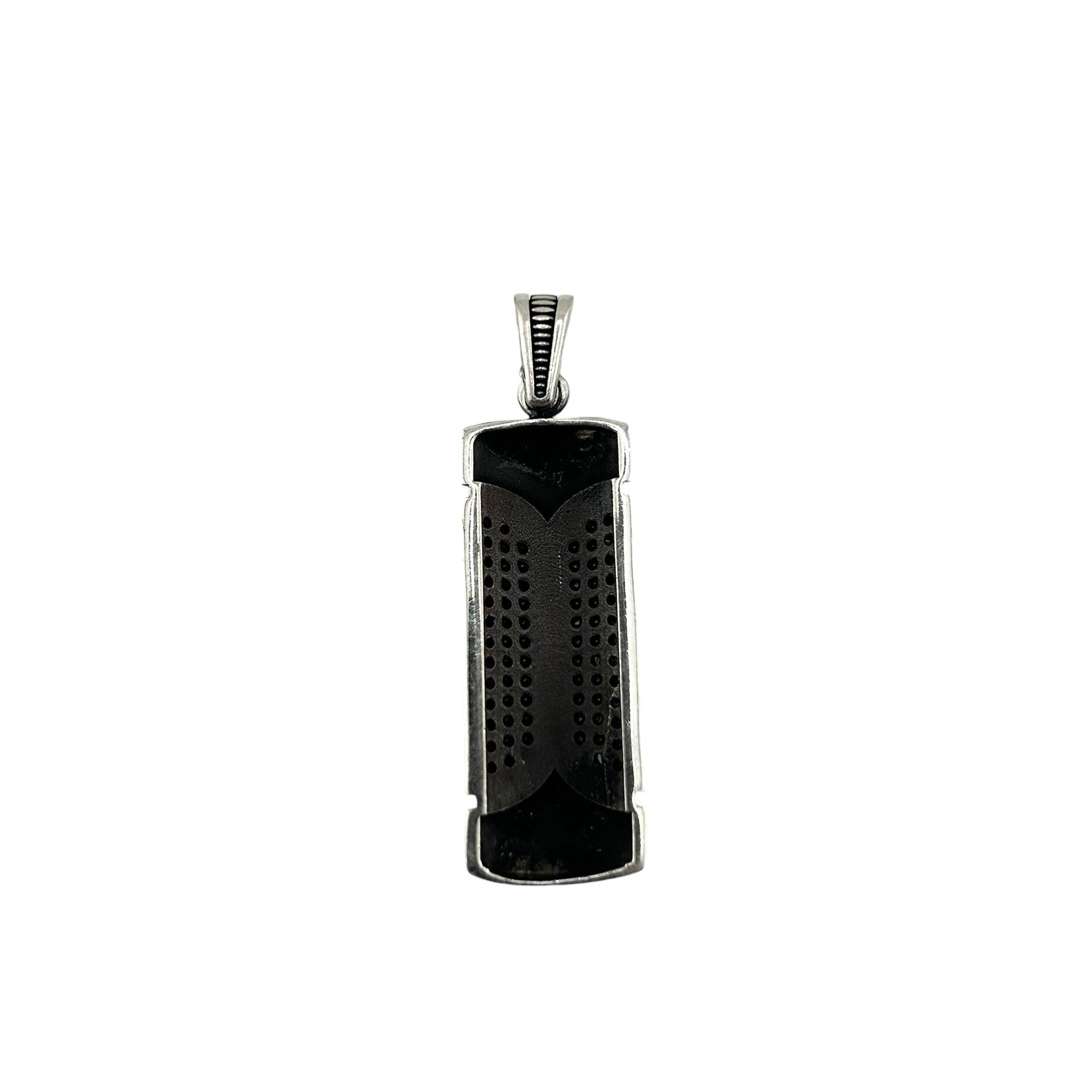 Sterling Silver CZ Mens Pendant