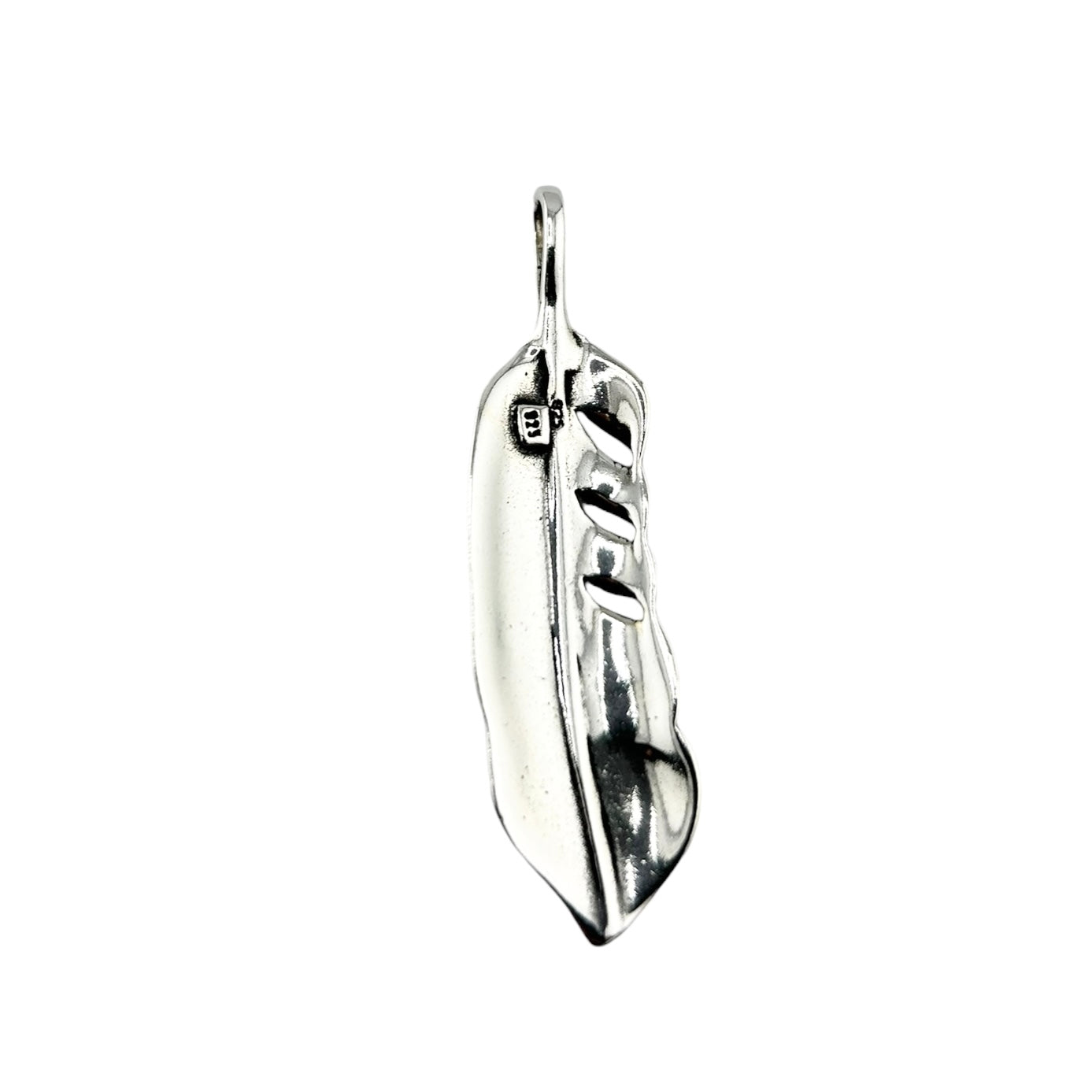 Sterling Silver Leaf Mens Pendant