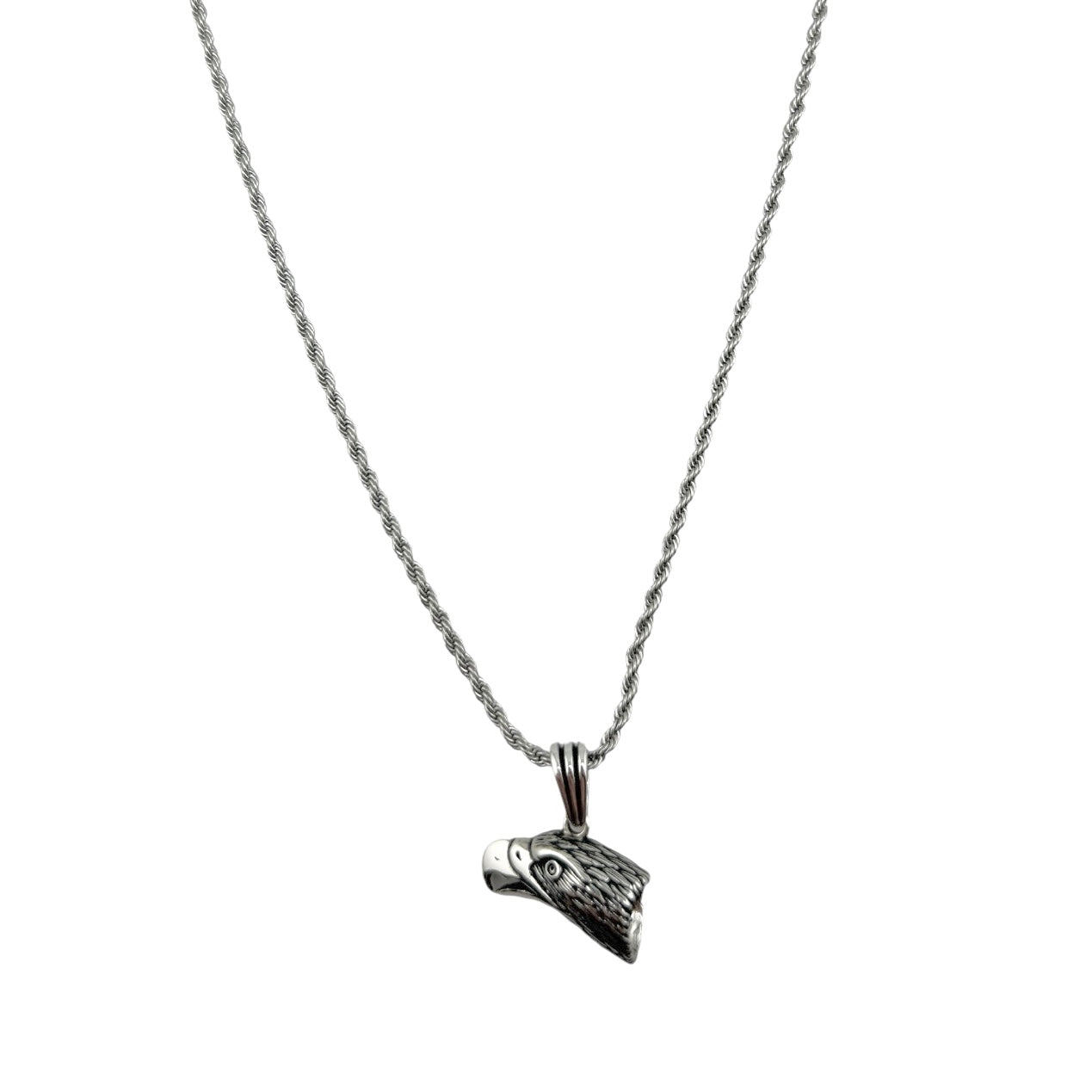 Sterling Silver Eagle Head Mens Pendant