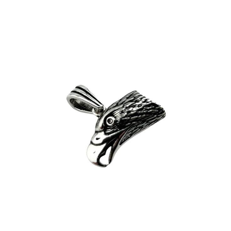 Sterling Silver Eagle Head Mens Pendant