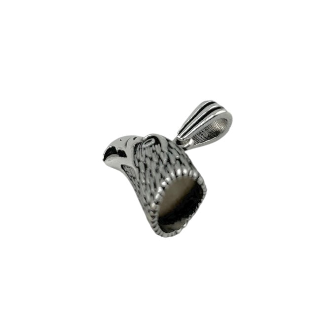 Sterling Silver Eagle Head Mens Pendant