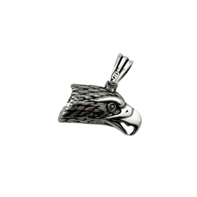 Sterling Silver Eagle Head Mens Pendant