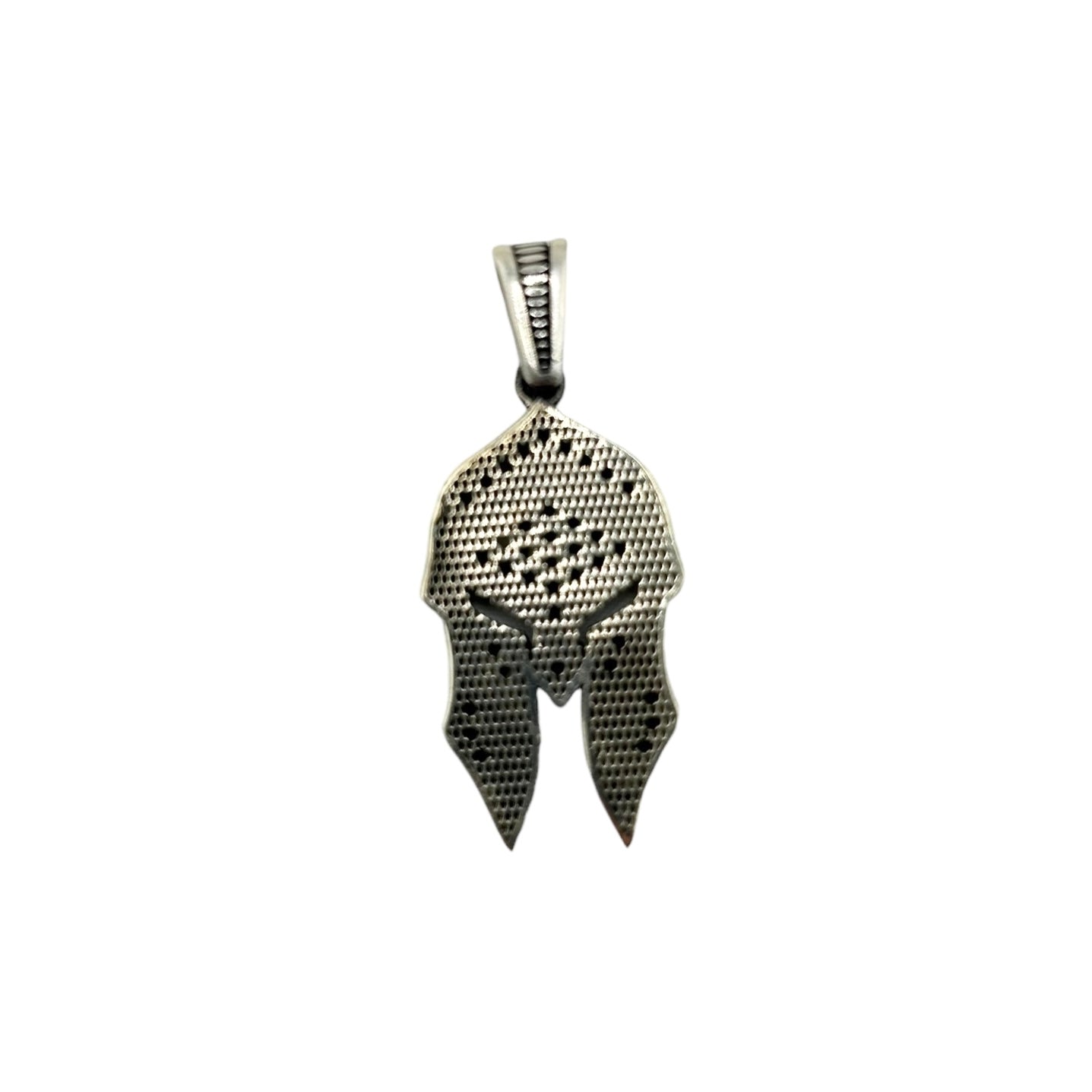 Sterling Silver Gladiator Mask Mens Pendant
