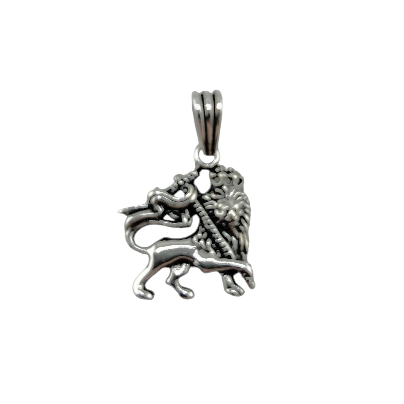 Sterling Silver Lion Mens Pendant