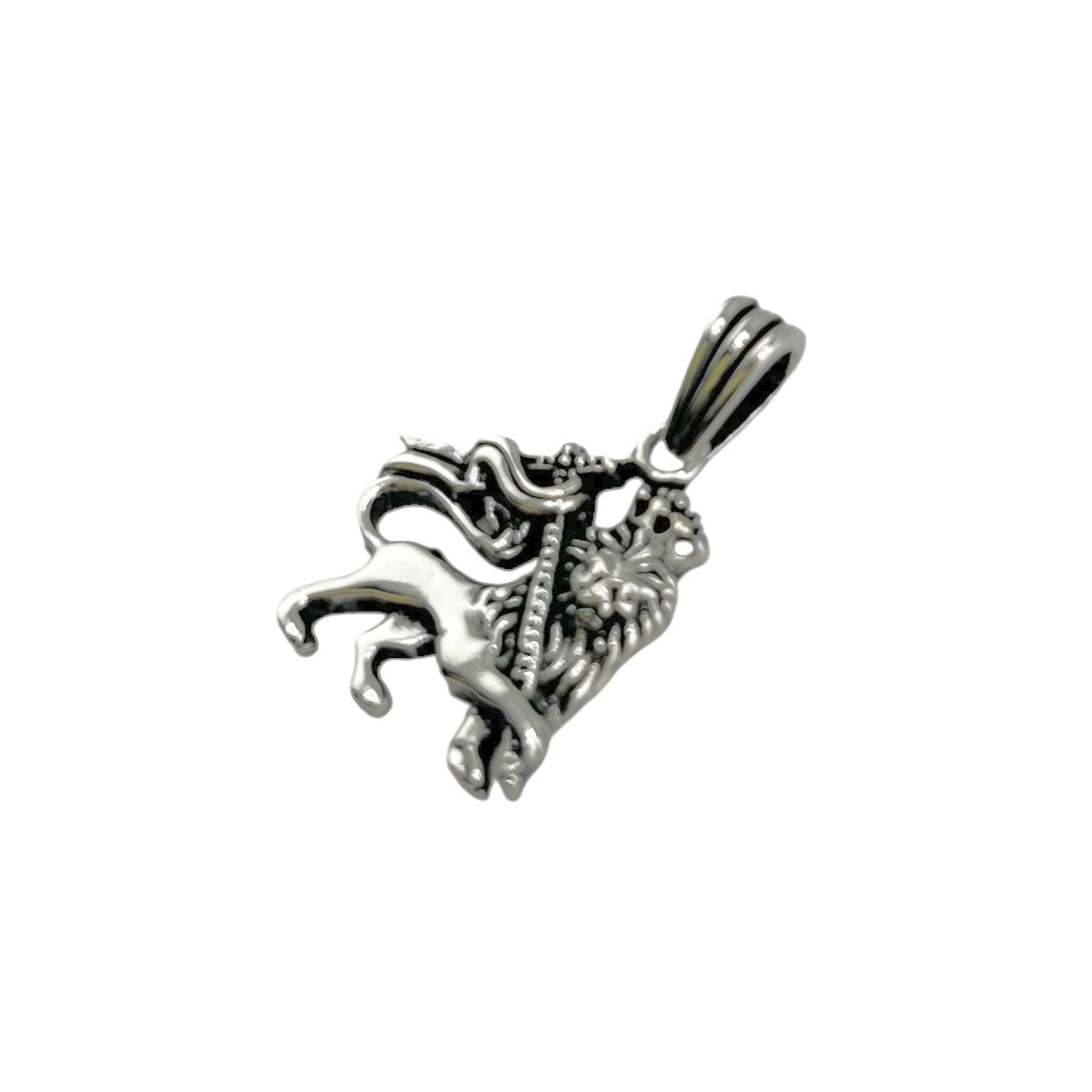 Sterling Silver Lion Mens Pendant