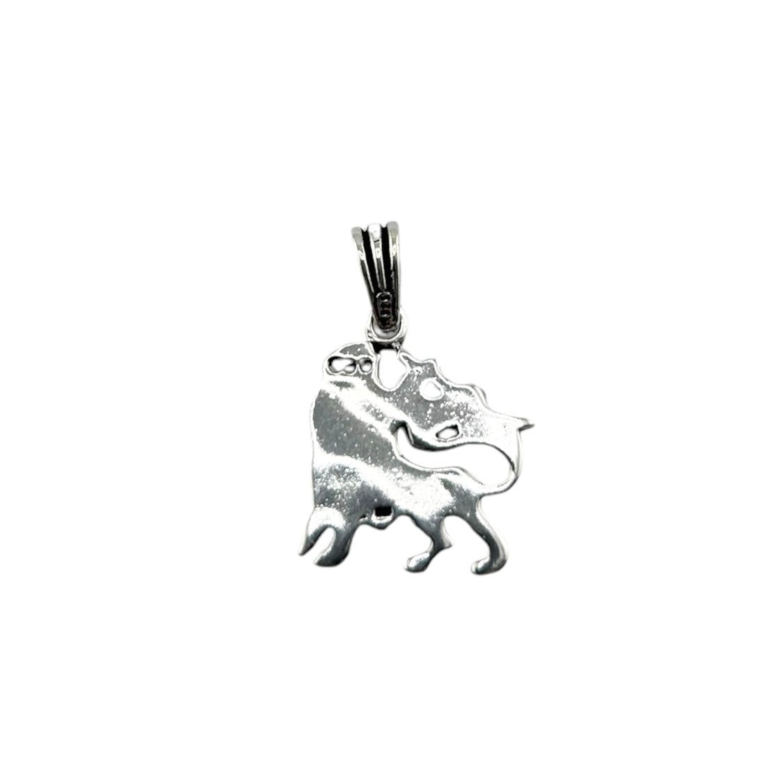 Sterling Silver Lion Mens Pendant