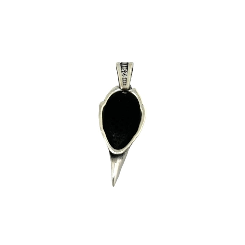 Sterling Silver CZ Eagle Head Mens Pendant