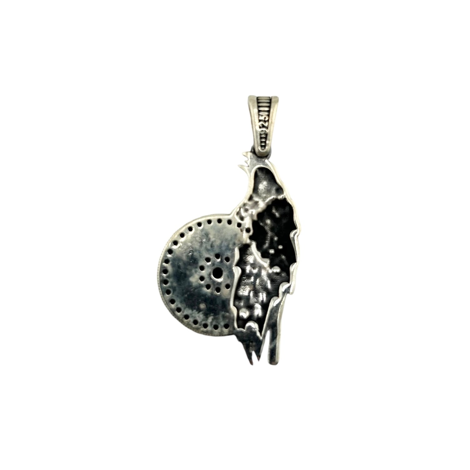 Sterling Silver CZ Eagle Mens Pendant