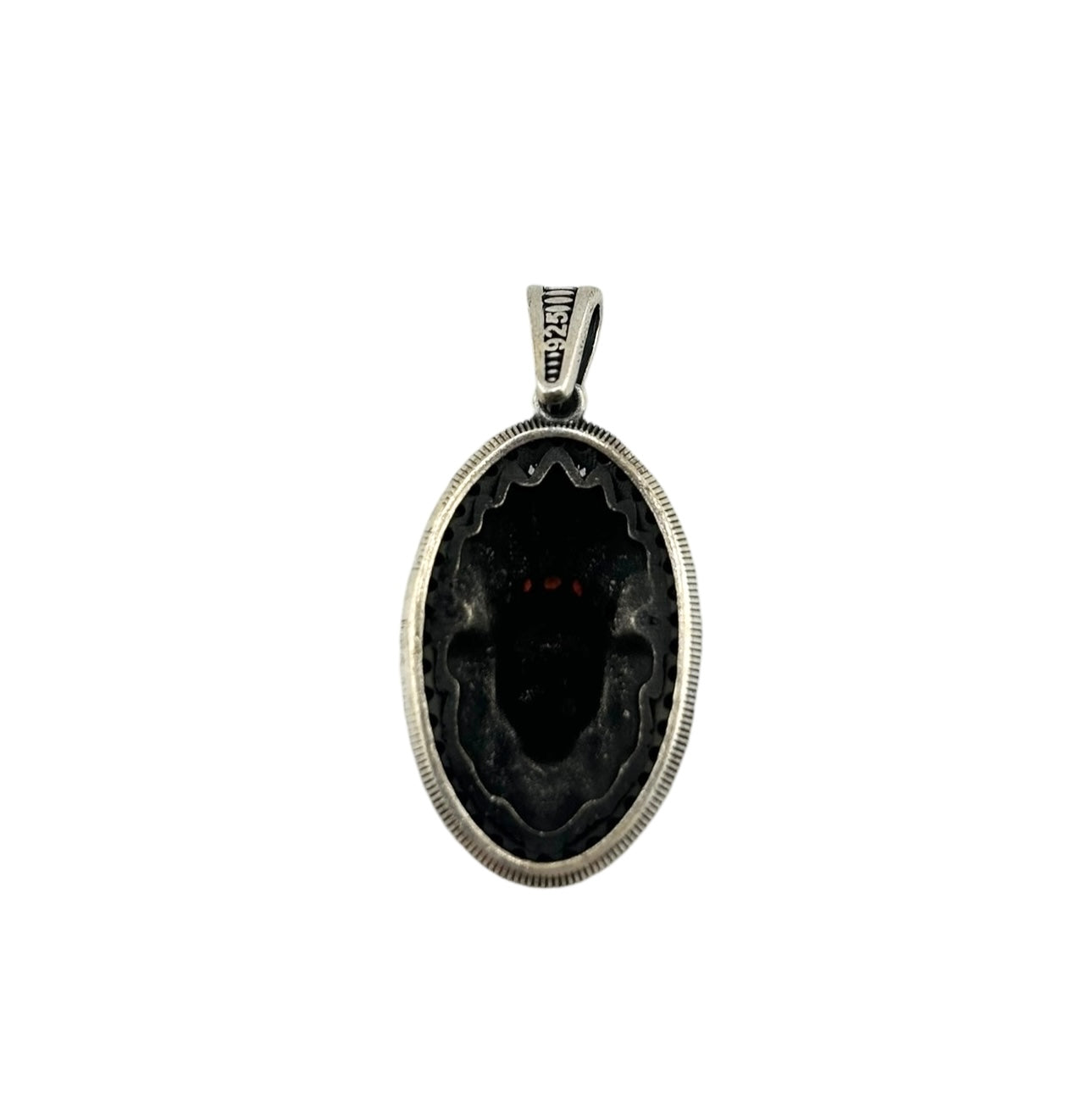 Sterling Silver CZ Indian Chief Mens Pendant