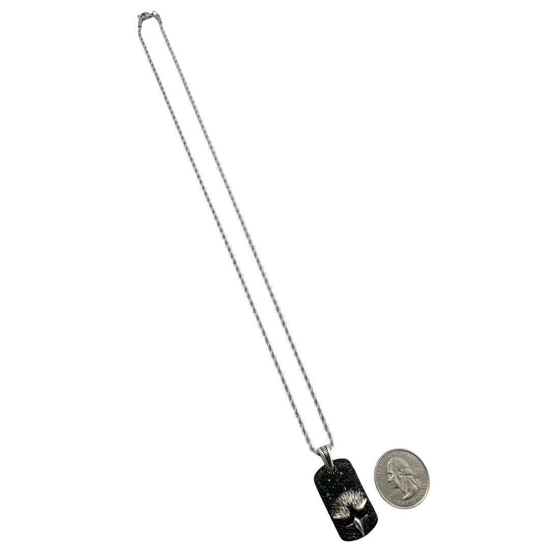 Sterling Silver CZ Eagle Mens Pendant