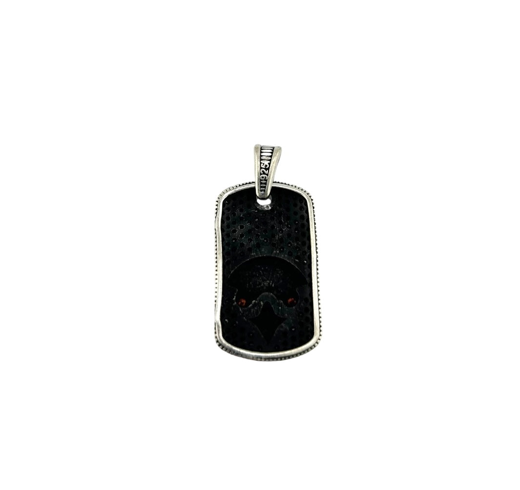 Sterling Silver CZ Eagle Mens Pendant