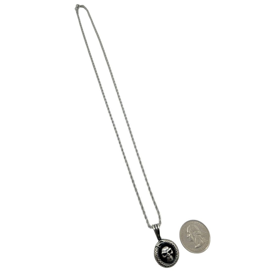 Sterling Silver Skull Mens Pendant