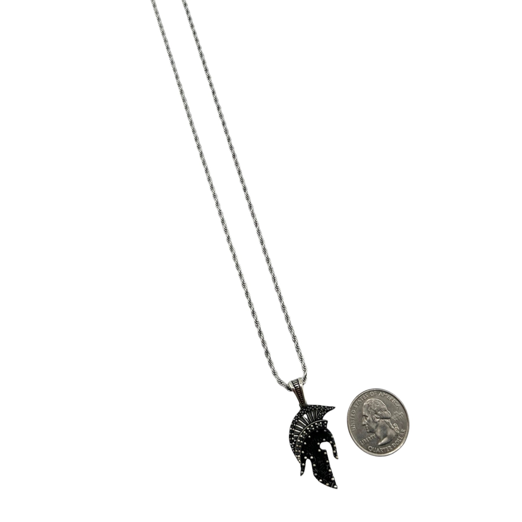 Sterling Silver CZ Chief Mens Pendant