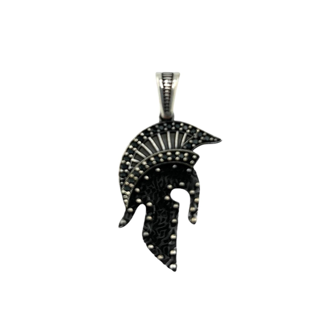 Sterling Silver CZ Chief Mens Pendant