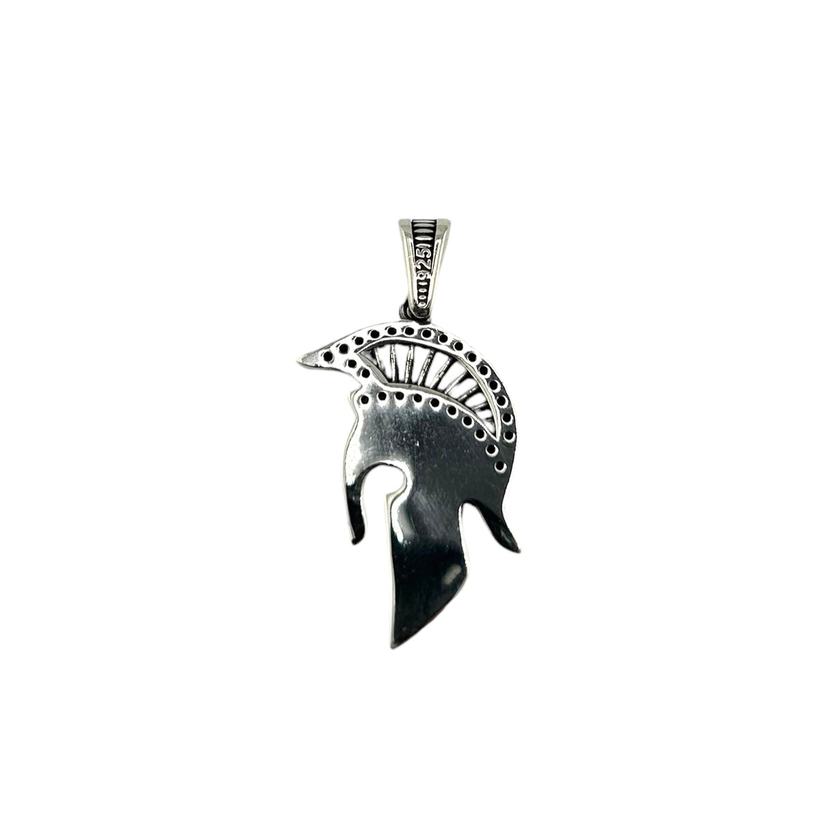 Sterling Silver CZ Chief Mens Pendant