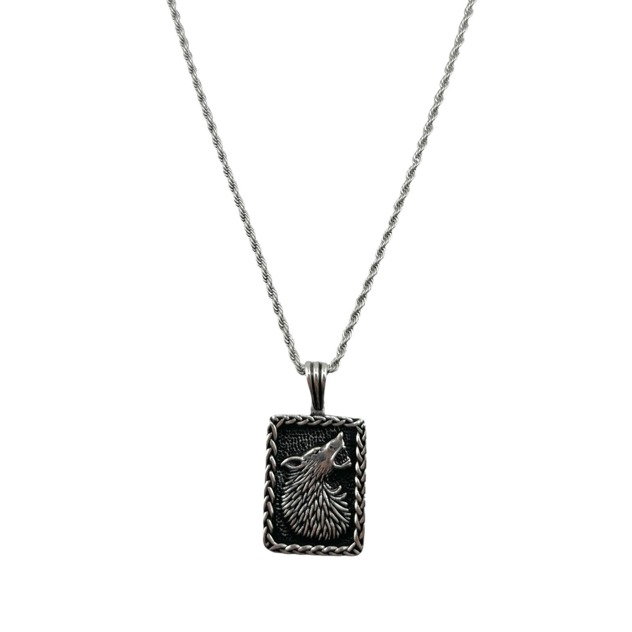 Sterling Silver Coyote Mens Pendant