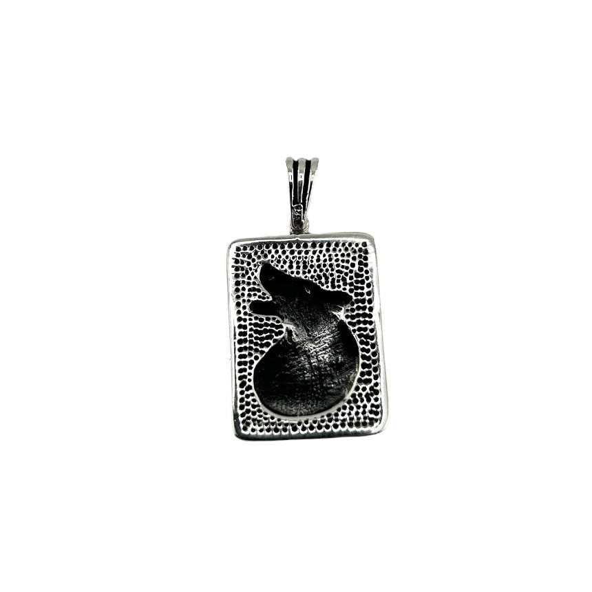 Sterling Silver Coyote Mens Pendant