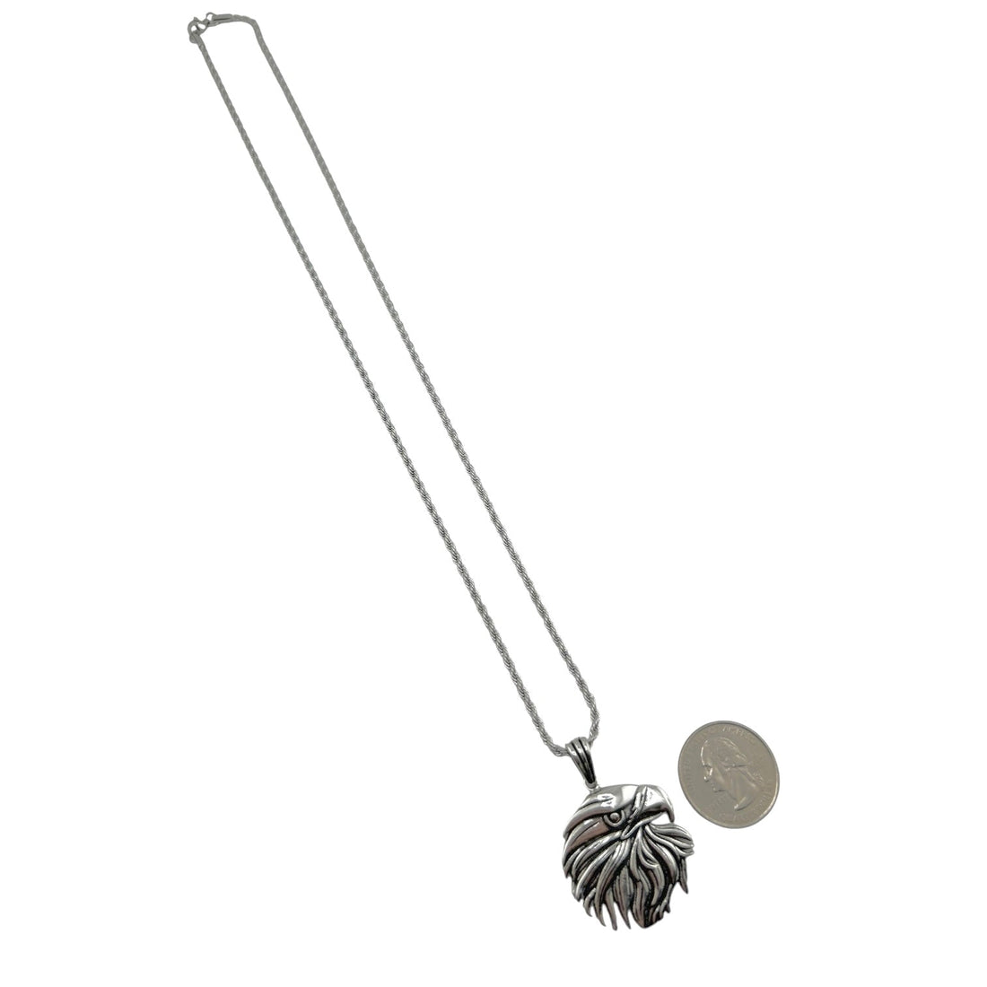 Sterling Silver Eagle Mens Pendant
