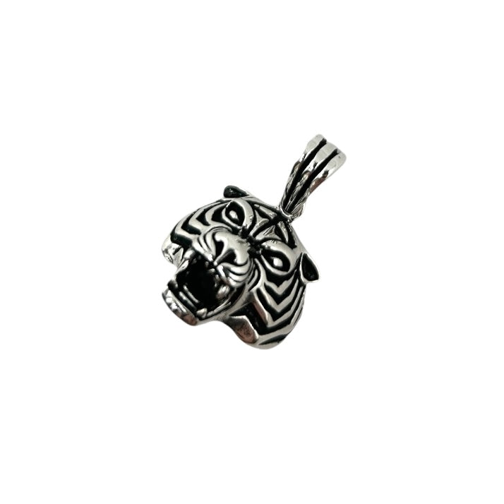 Sterling Silver Tiger Mens Pendant