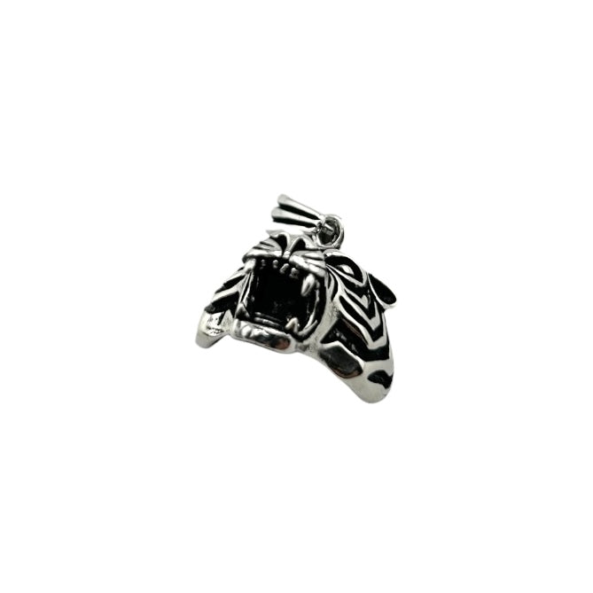 Sterling Silver Tiger Mens Pendant