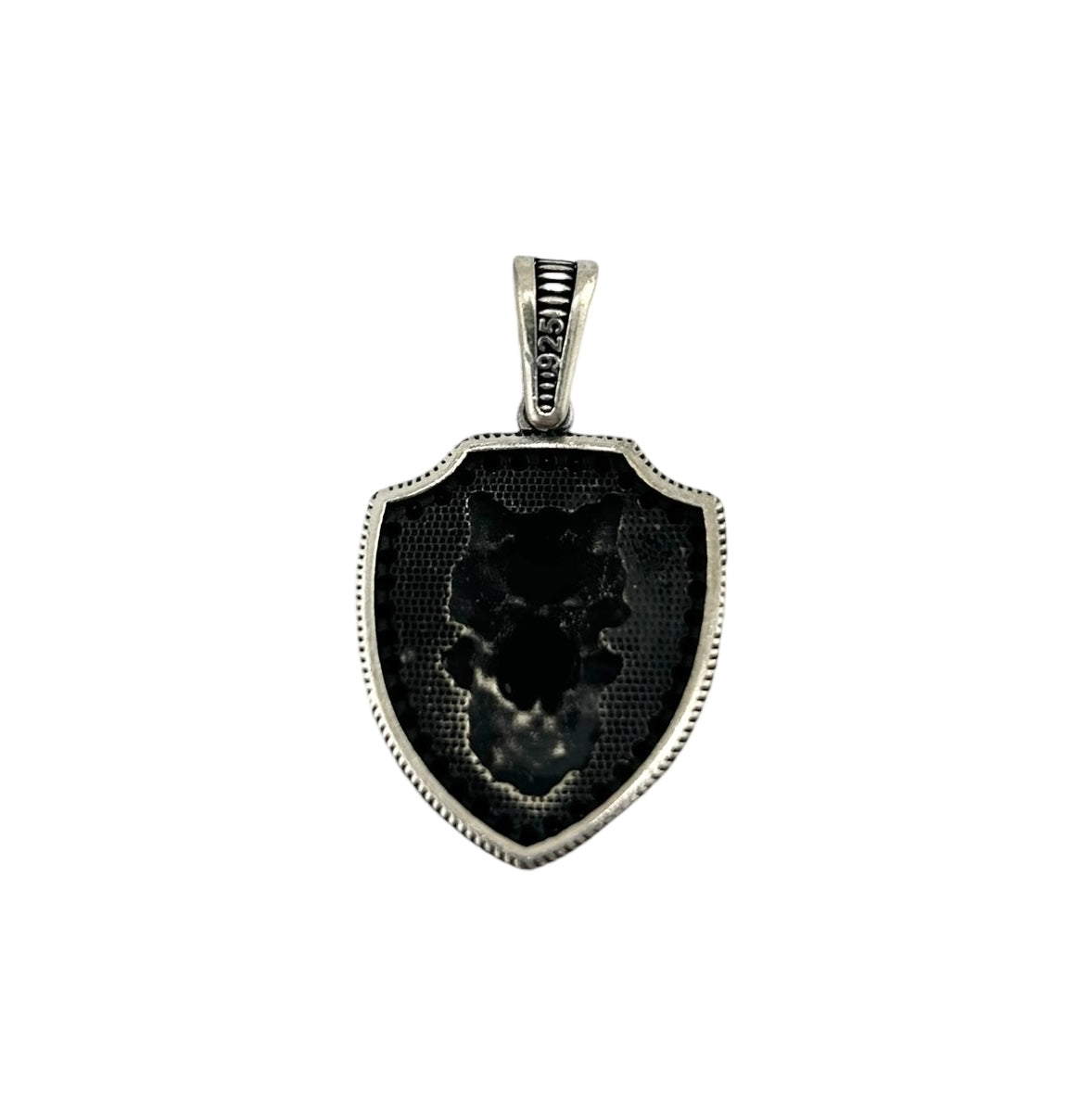 Sterling Silver Wolf & Sword Mens Pendant