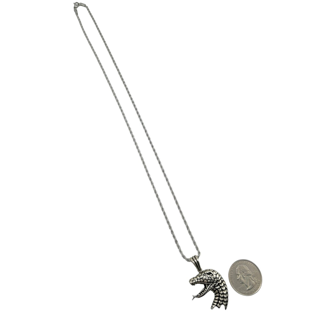 Sterling Silver Dragon Mens Pendant