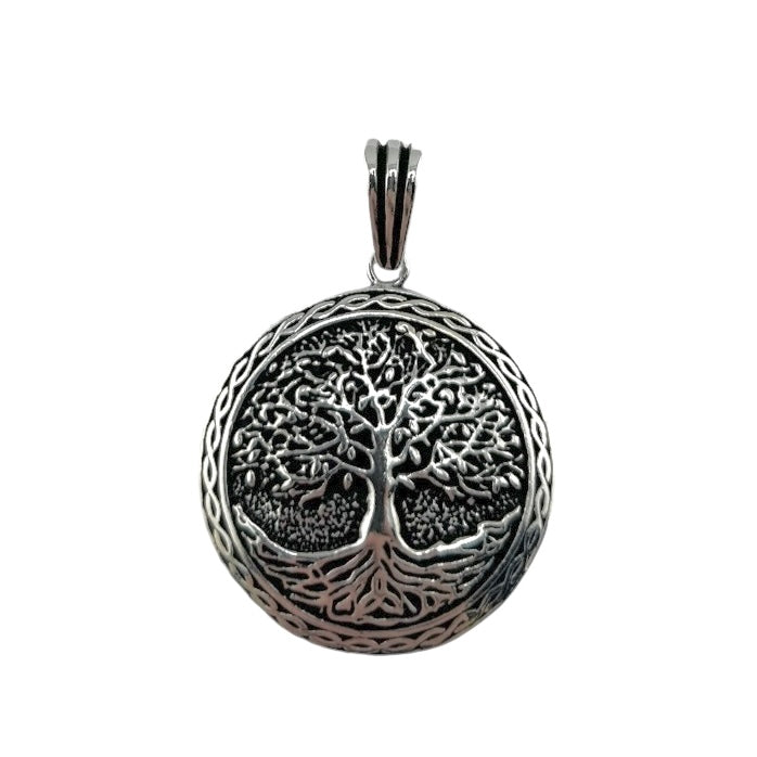 Sterling Silver Tree of Life Mens Pendant