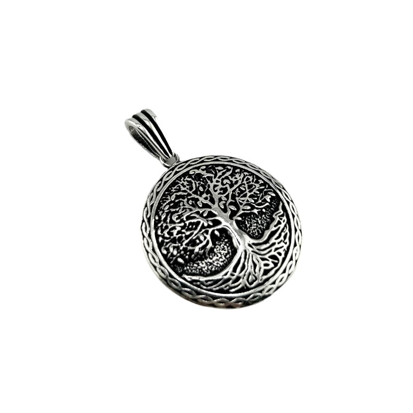 Sterling Silver Tree of Life Mens Pendant