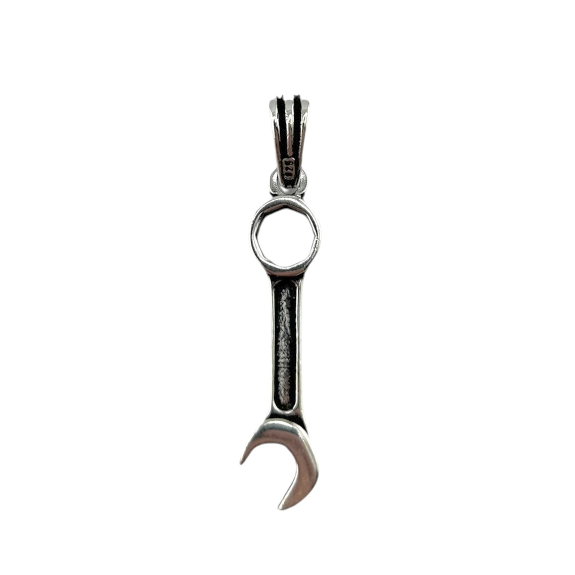 Sterling Silver Wrench Mens Pendant