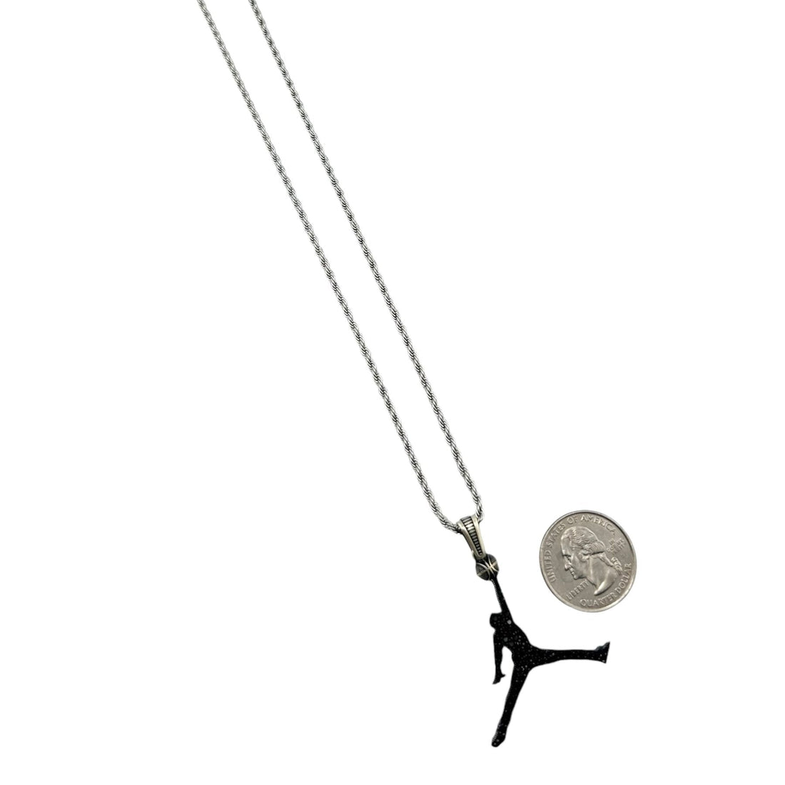 Sterling Silver CZ Hooper Mens Pendant