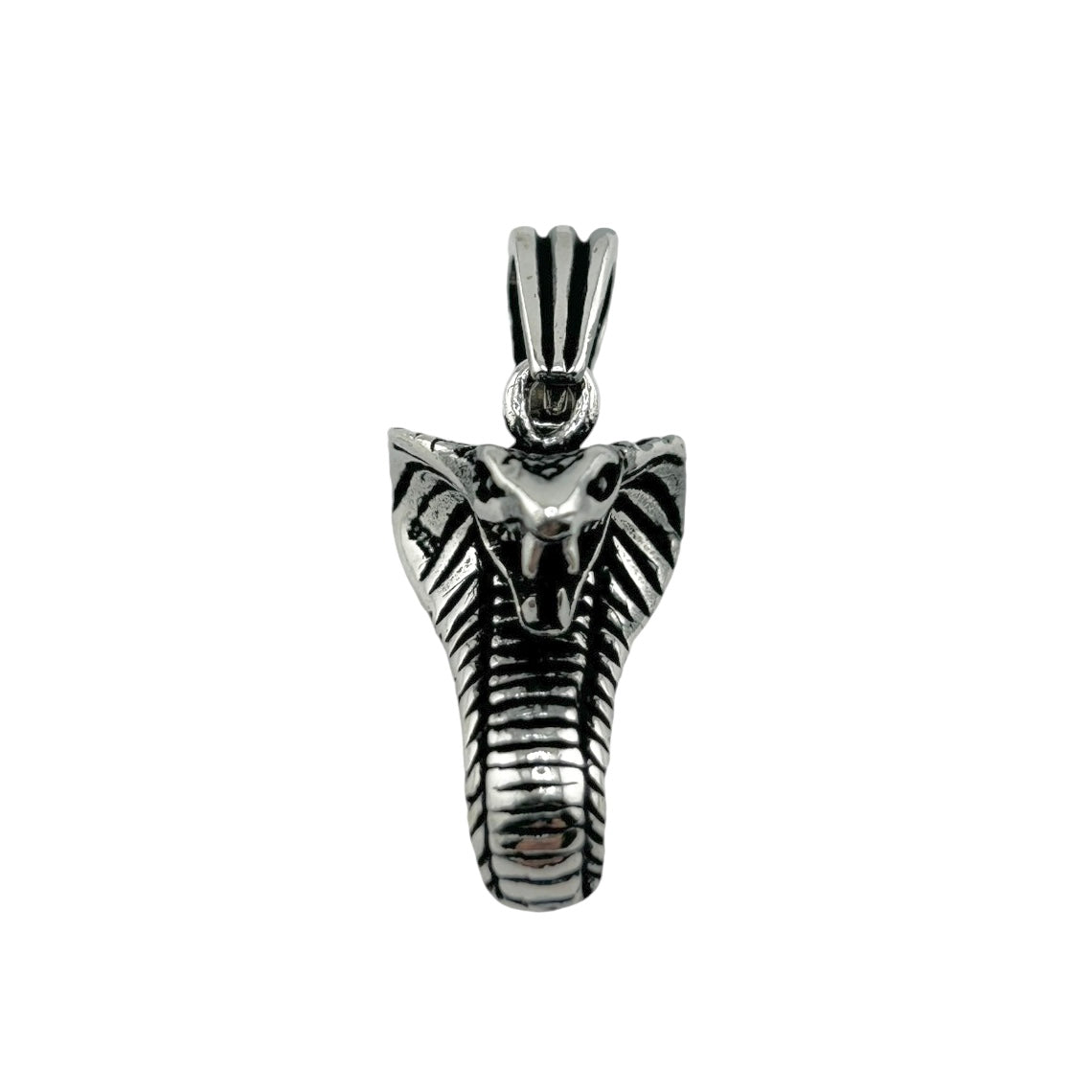 Sterling Silver Cobra Mens Pendant