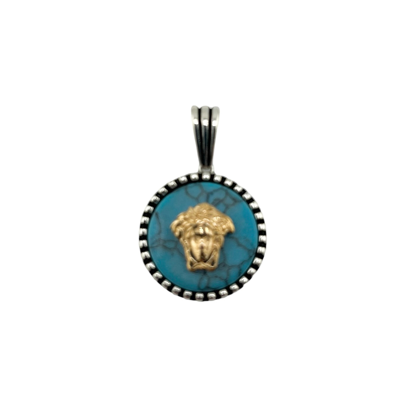 Sterling Silver Turquoise Mens Pendant