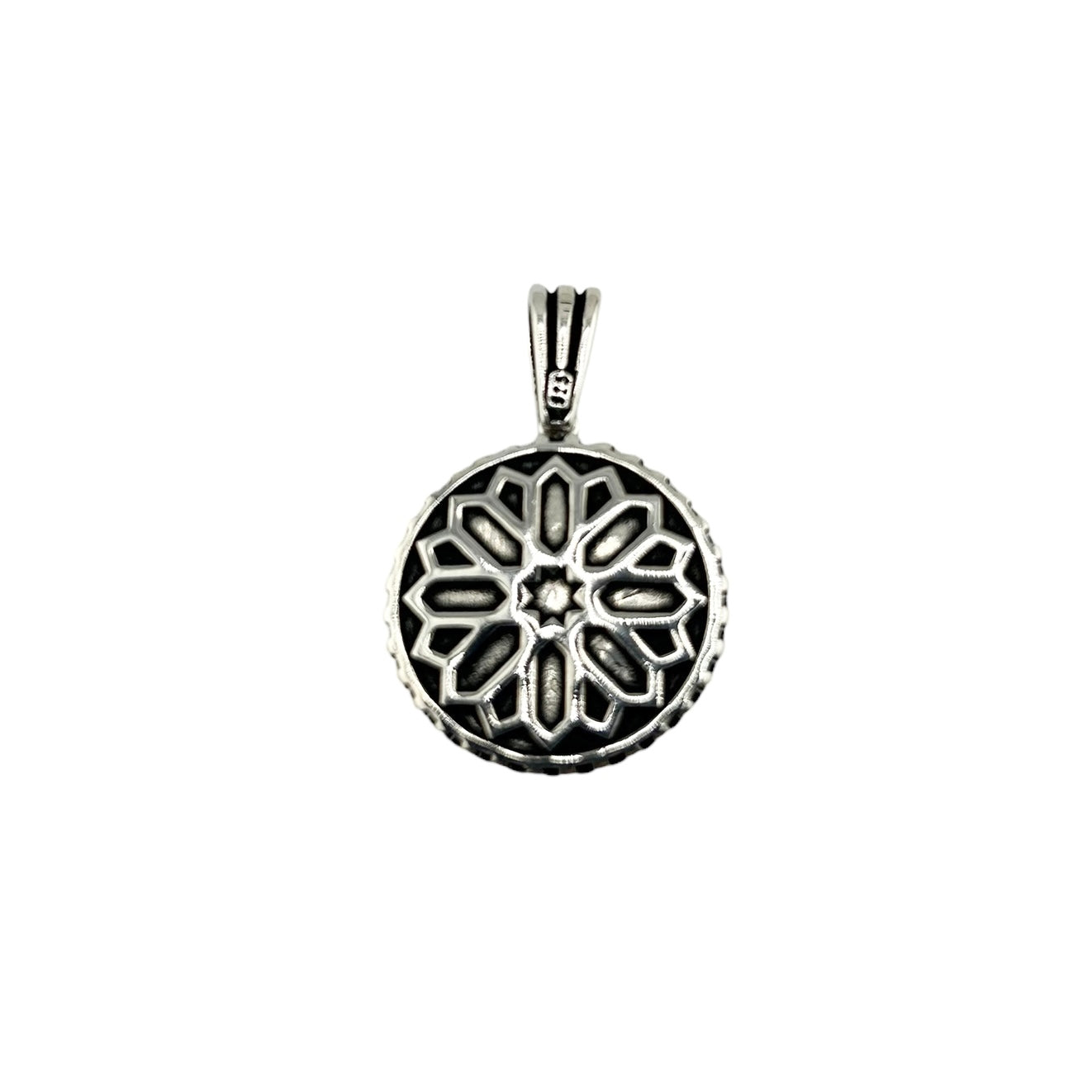 Sterling Silver Turquoise Mens Pendant
