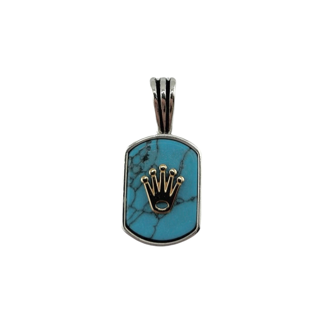 Sterling Silver Turquoise Mens Pendant