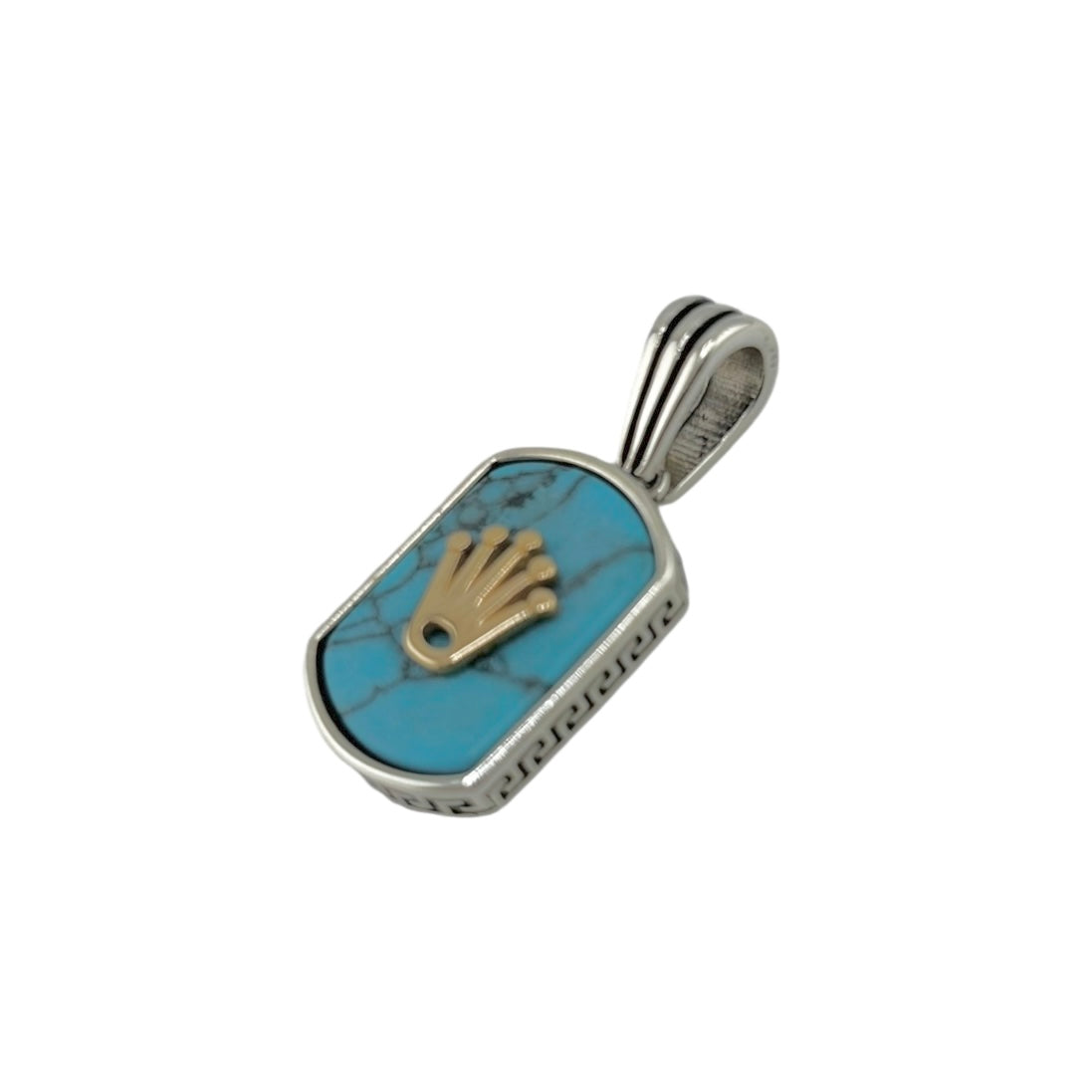 Sterling Silver Turquoise Mens Pendant