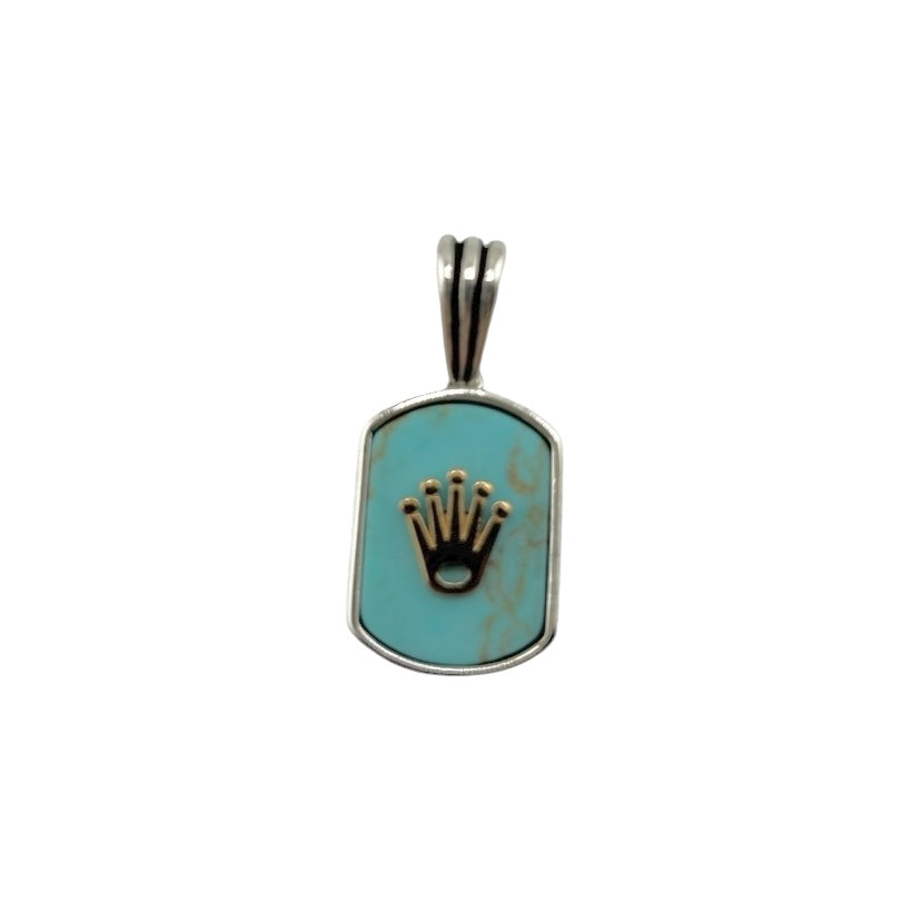 Sterling Silver Light Turquoise Mens Pendant