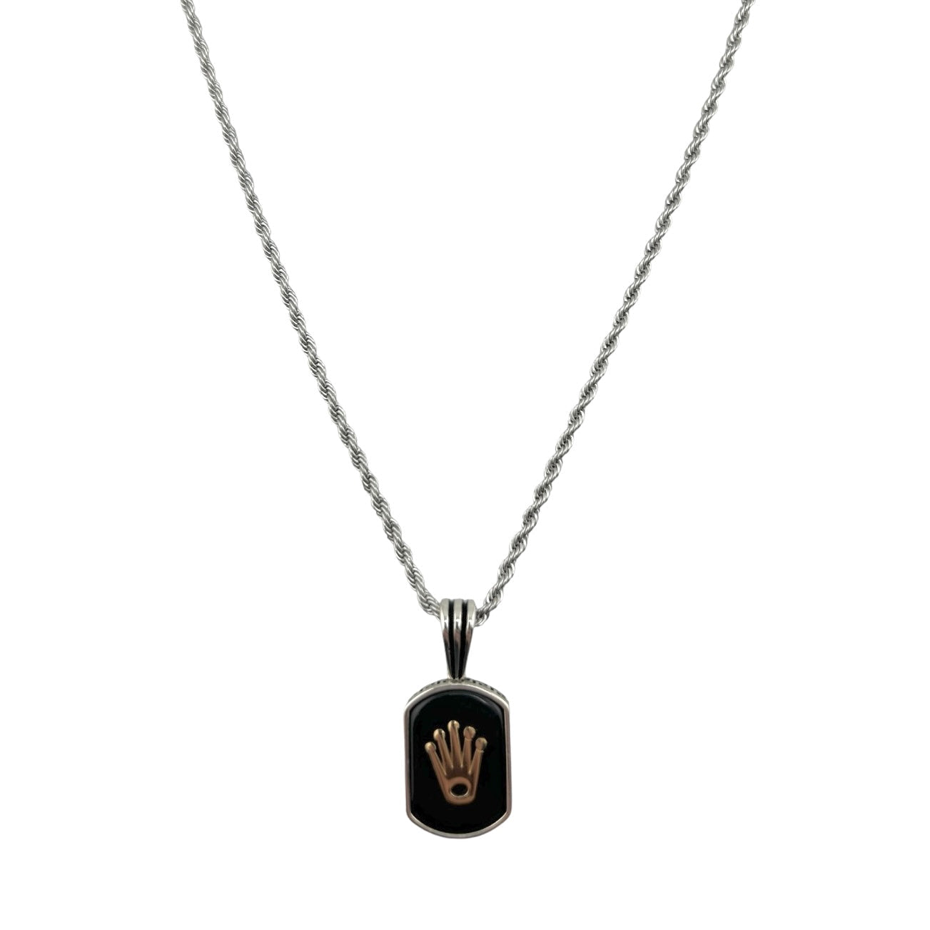 Sterling Silver Onyx Mens Pendant
