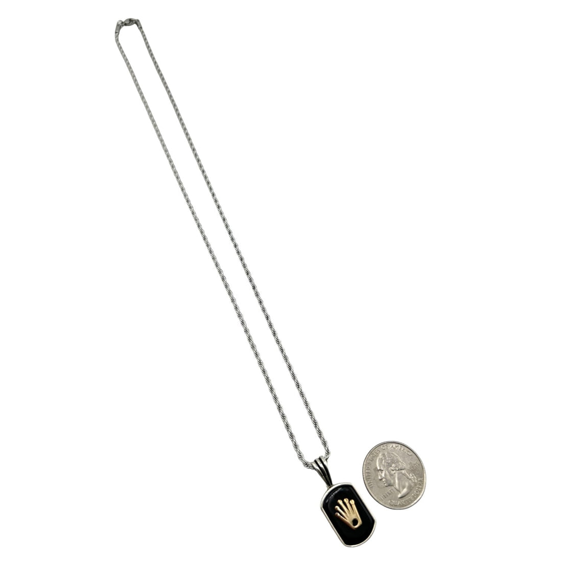 Sterling Silver Onyx Mens Pendant