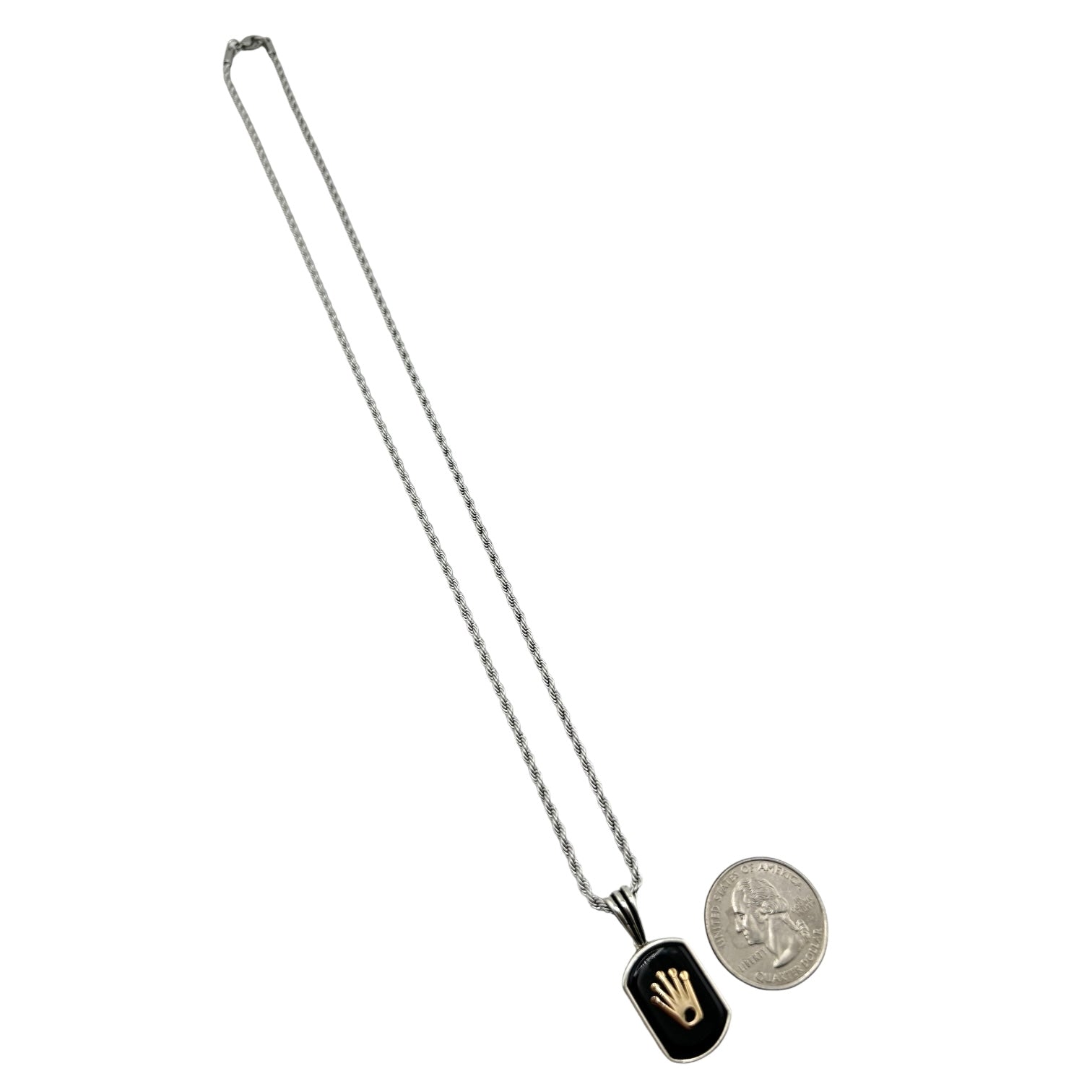 Sterling Silver Onyx Mens Pendant